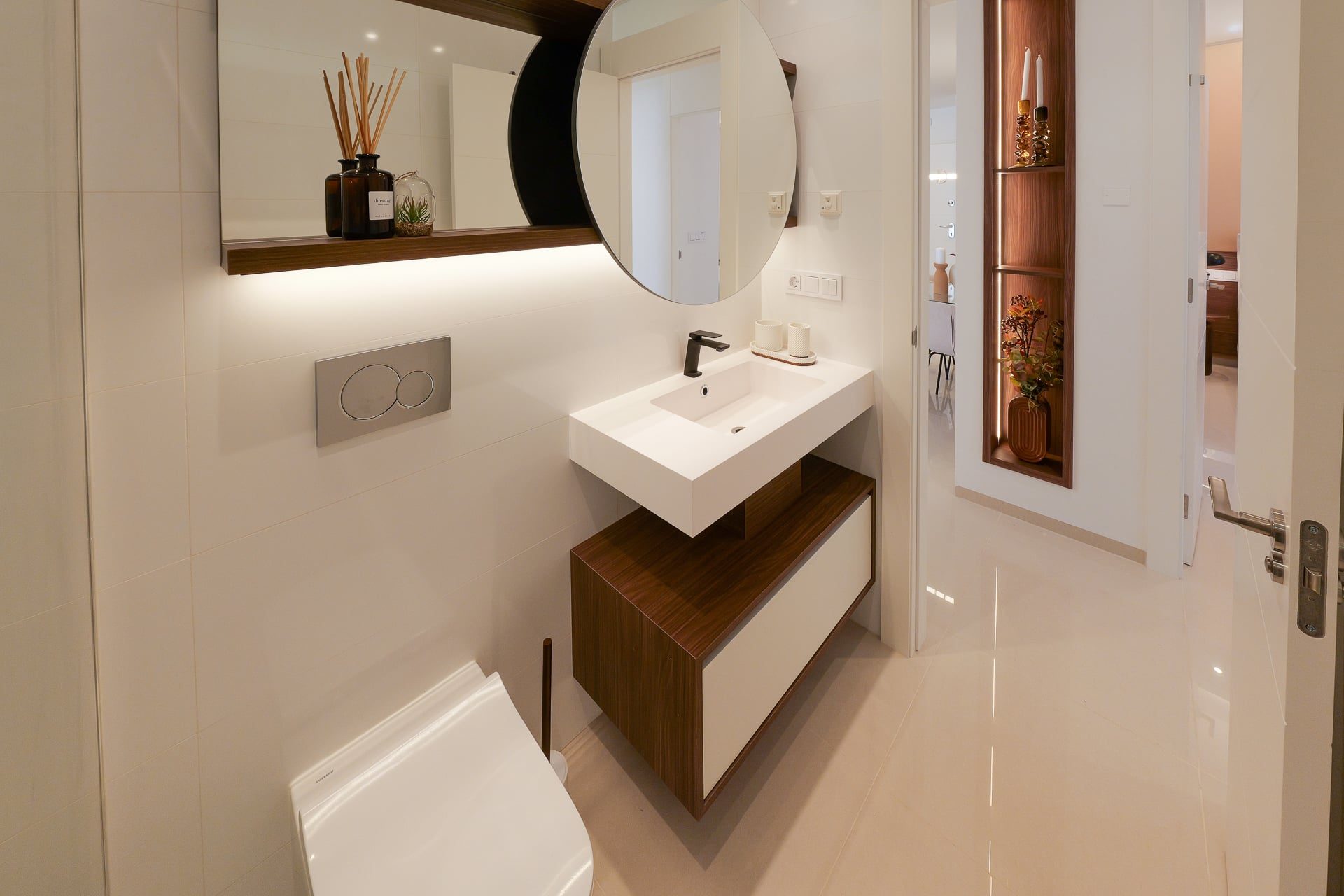 Badezimmer der Musterwohnung