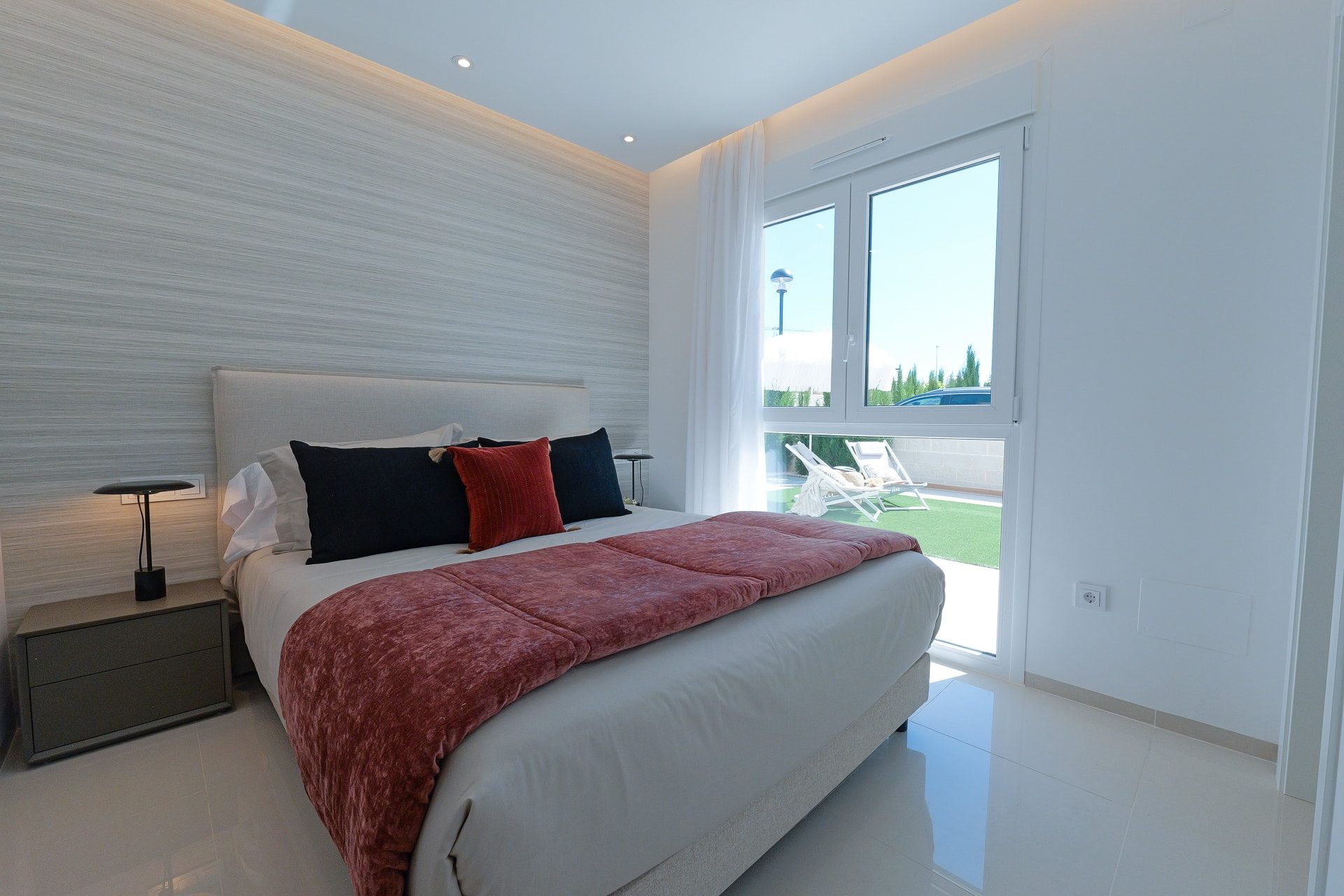 Schlafzimmer der Musterwohnung