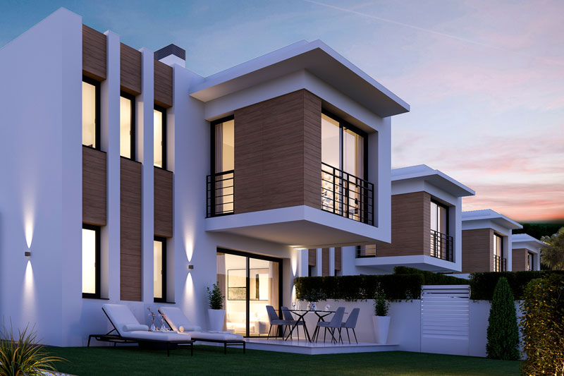 House at dusk, visualisation