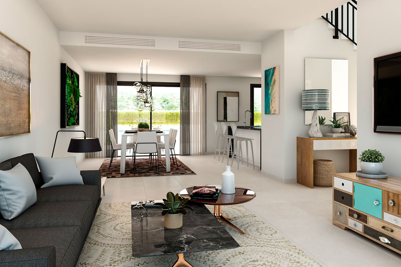 Living and dining area, visualisation
