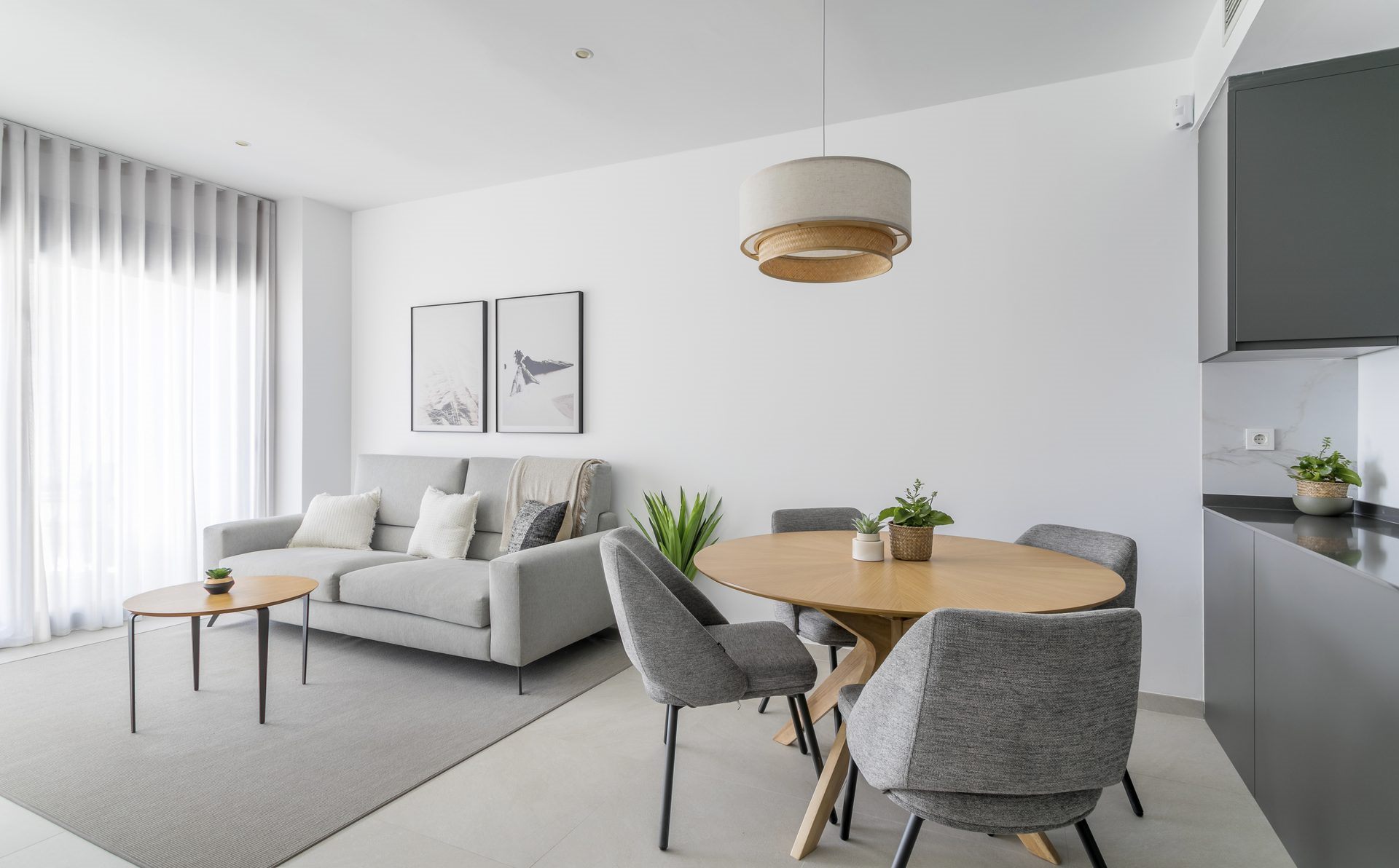 Gartenwohnung am Meer – Wohnbereich der Musterwohnung