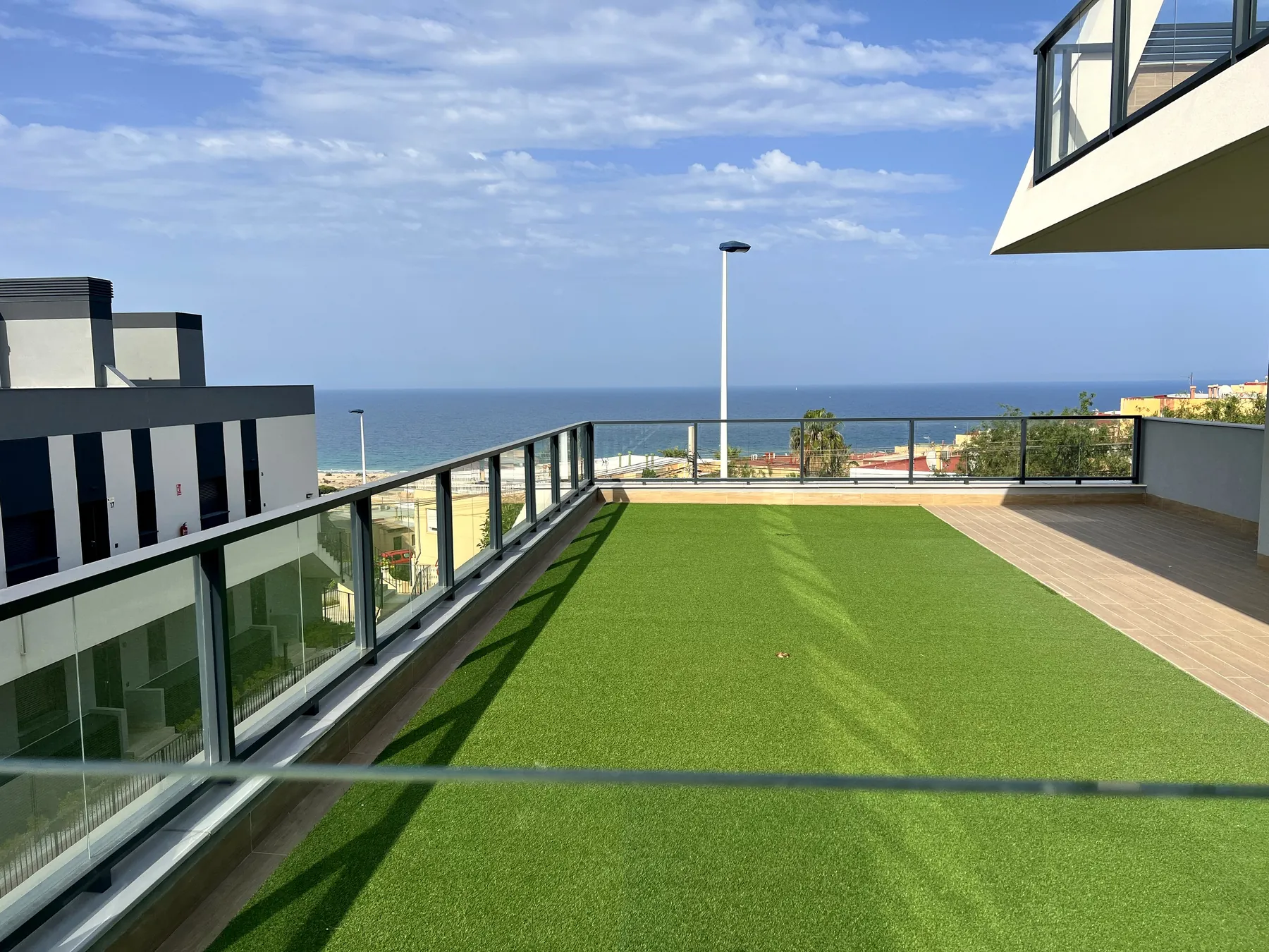 Large terrace with sea view