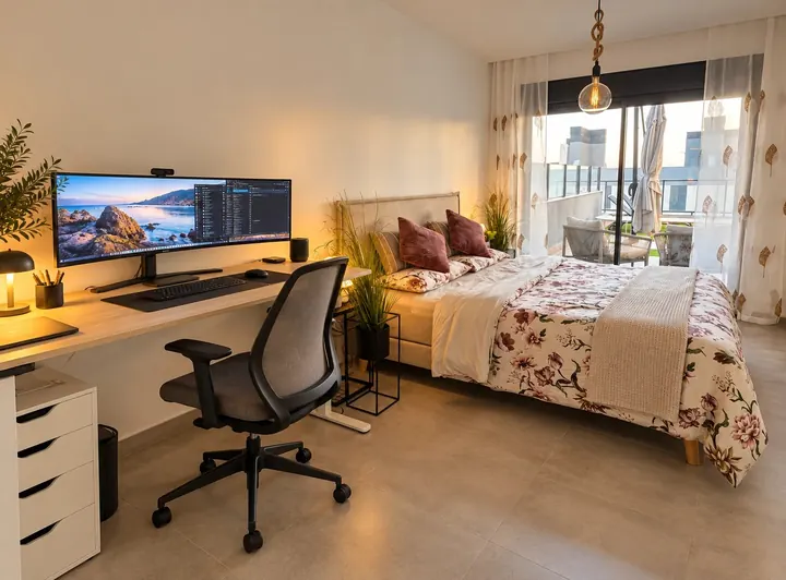 Arbeitsplatz im Hauptschlafzimmer
