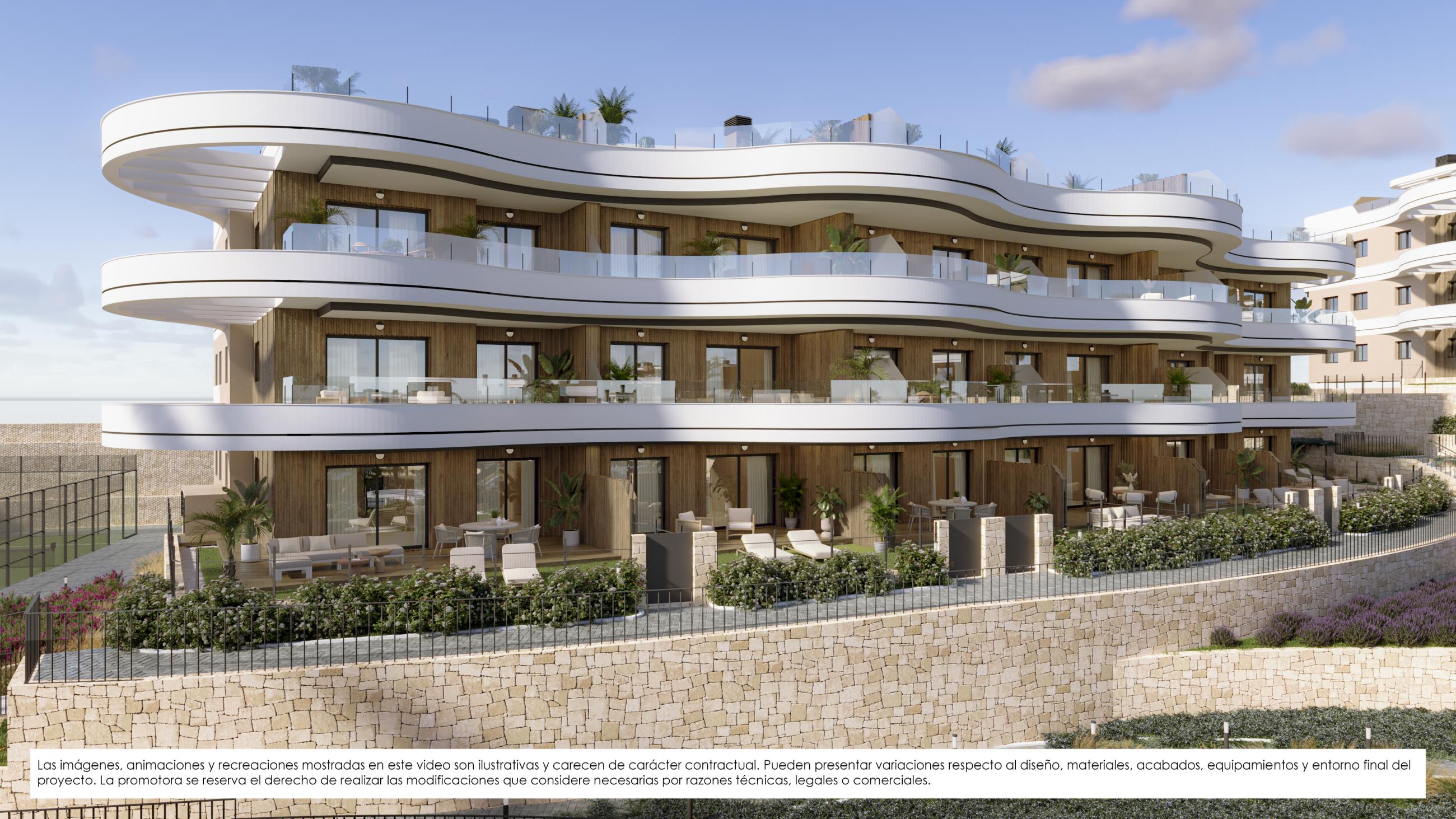 Terrassenblok van het resort