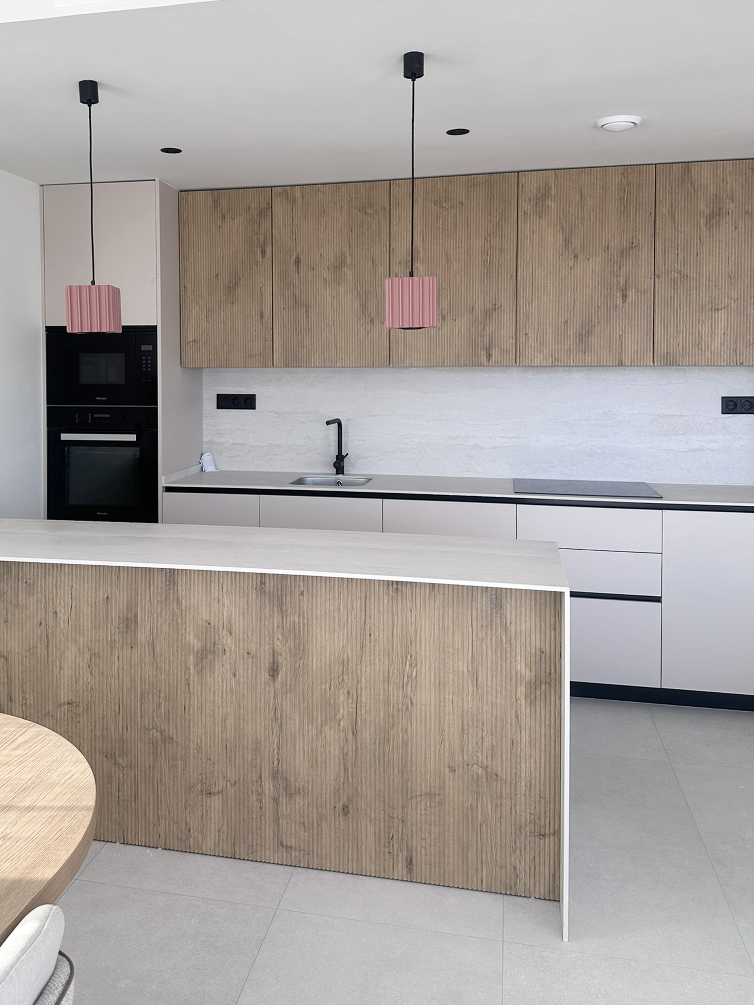 Show-house kitchen island (real photo)