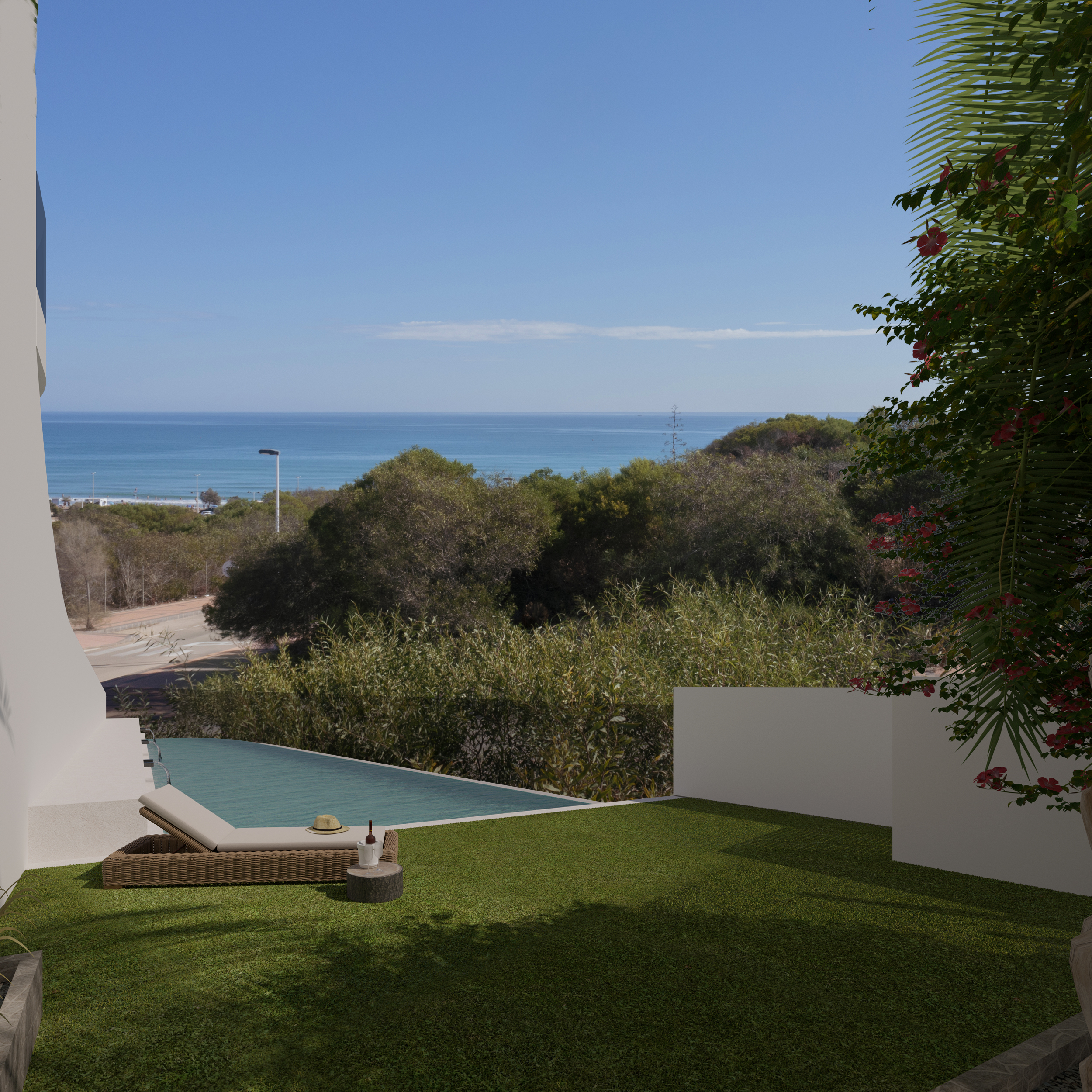 Communal pool of the development (visualisation)