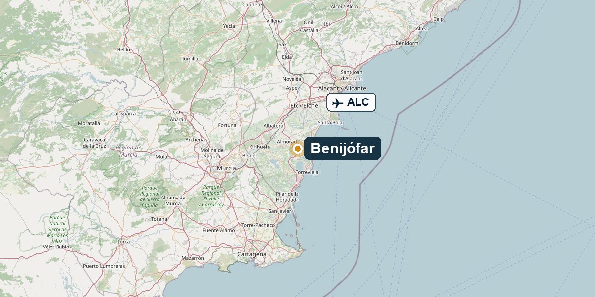 Overview map Benijófar – Region