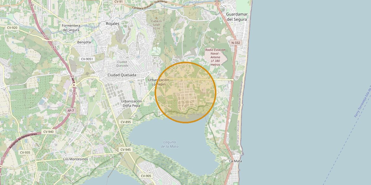 Overview map El Raso, Guardamar del Segura – Town