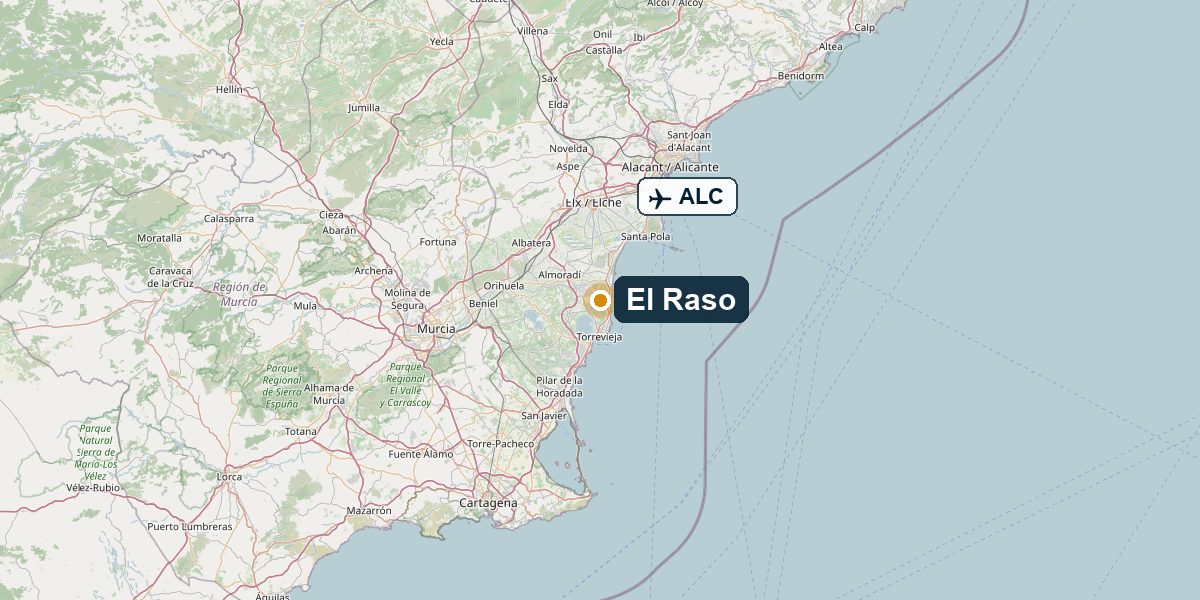 Overview map El Raso, Guardamar del Segura – Region
