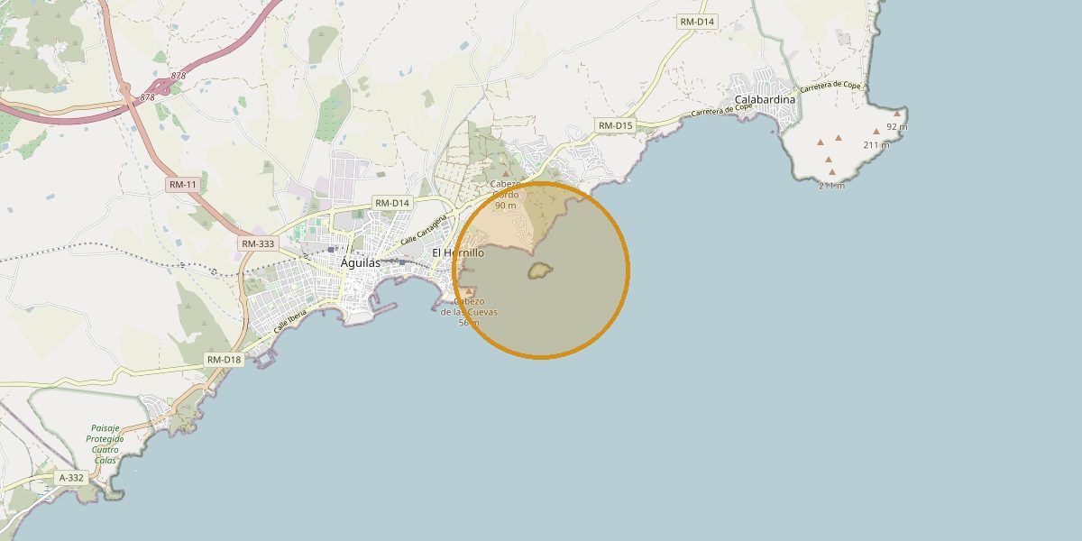 Overview map Isla del Fraile, Águilas – Town