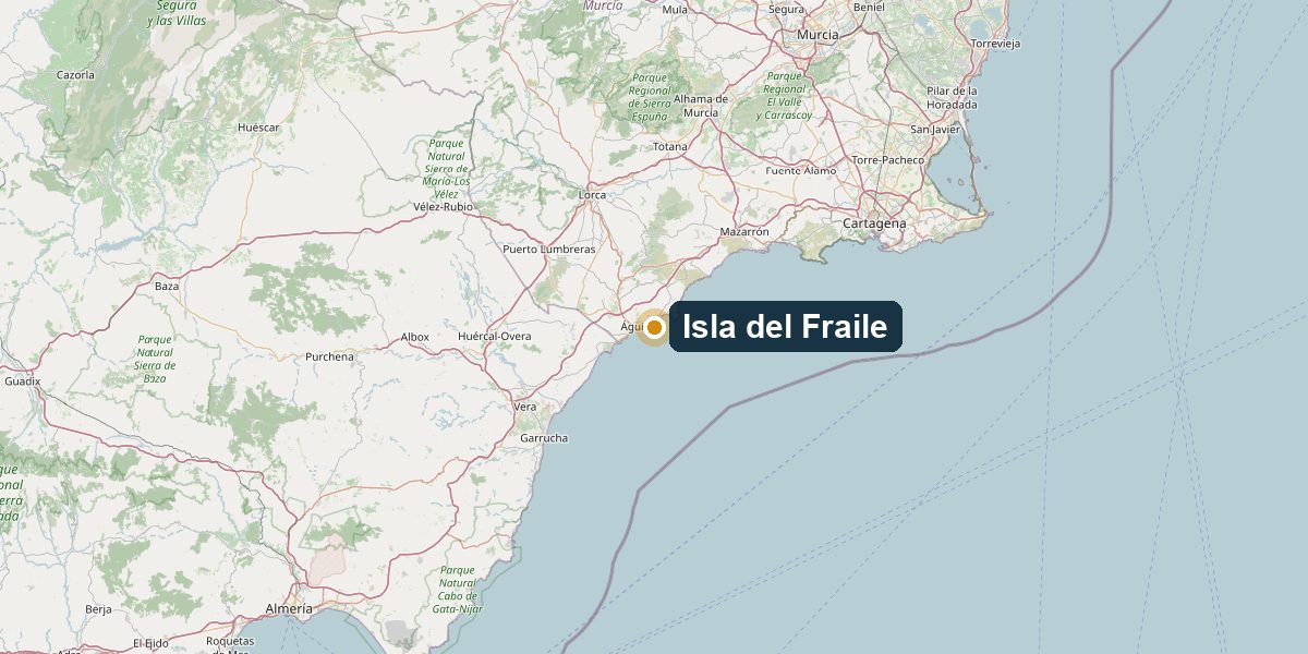 Overview map Isla del Fraile, Águilas – Region