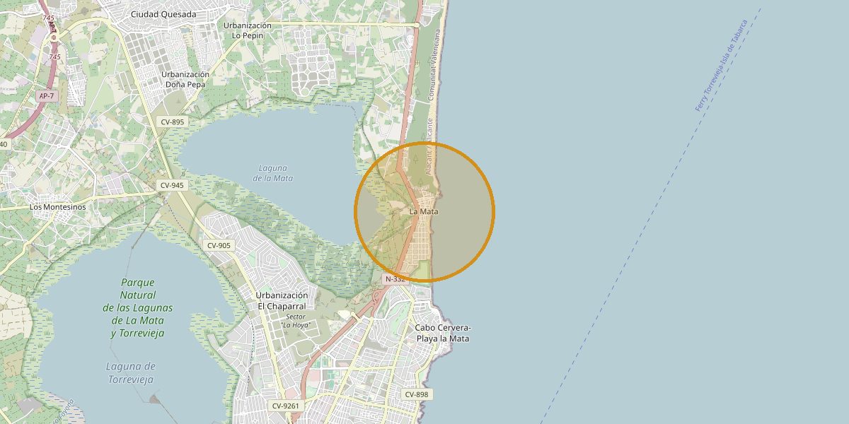 Overview map La Mata – Town