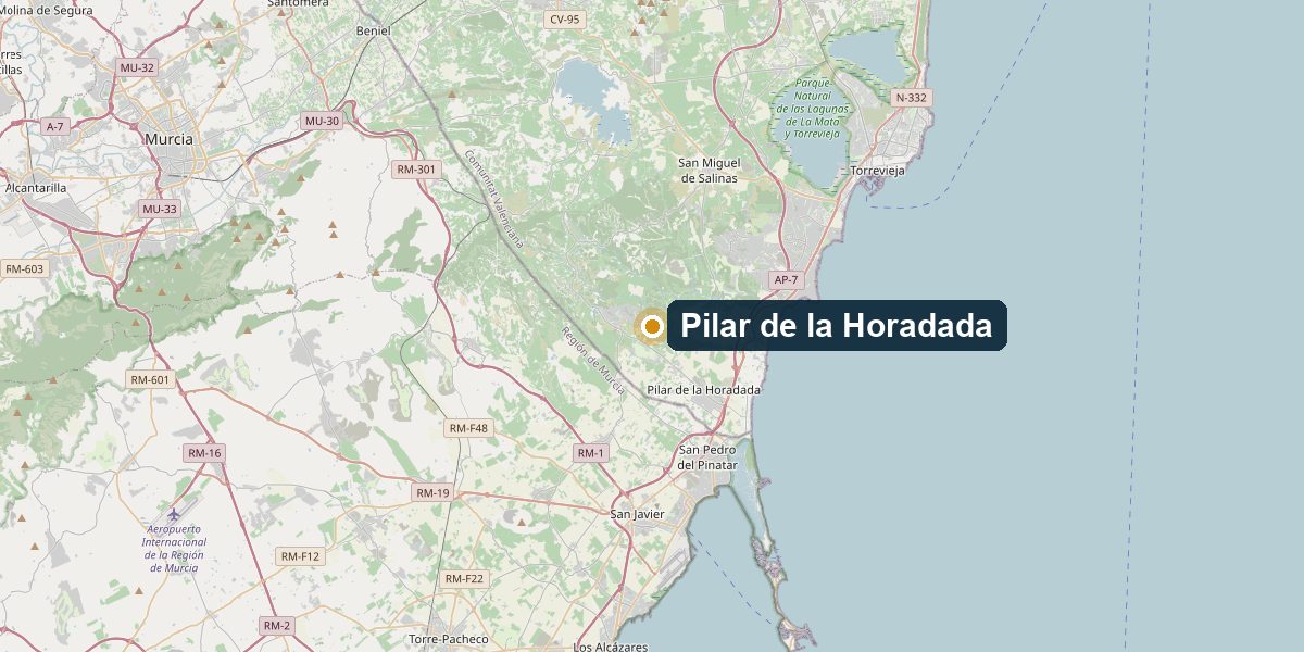 Overview map Pilar de la Horadada – Surroundings