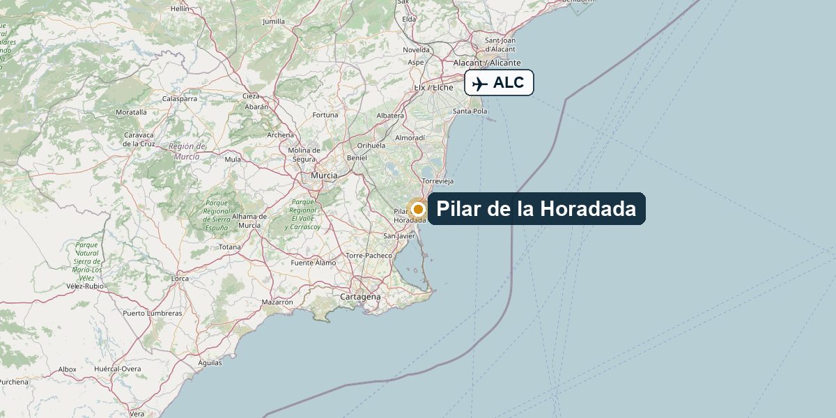 Overview map Pilar de la Horadada, Mil Palmeras – Region