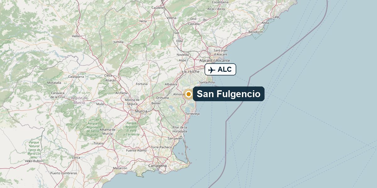 Mapa poglądowa San Fulgencio – Region