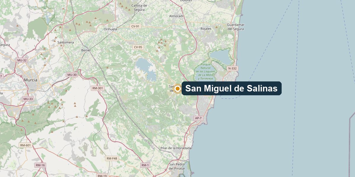 Overview map San Miguel de Salinas – Surroundings