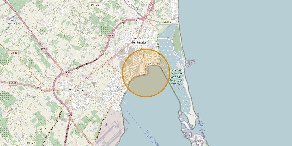 Overview map San Pedro del Pinatar, Lo Pagán – Town