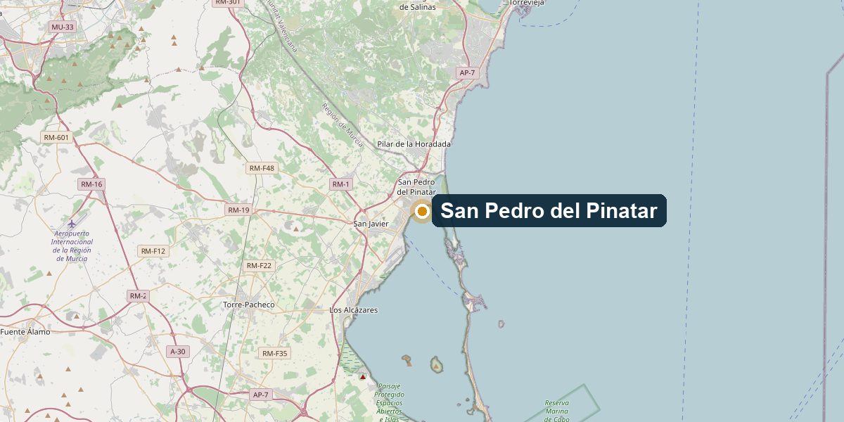 Overview map San Pedro del Pinatar, Lo Pagán – Surroundings