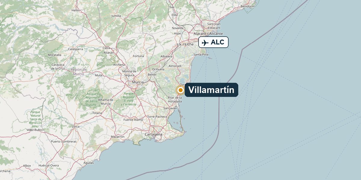 Übersichtskarte Villamartín – Region