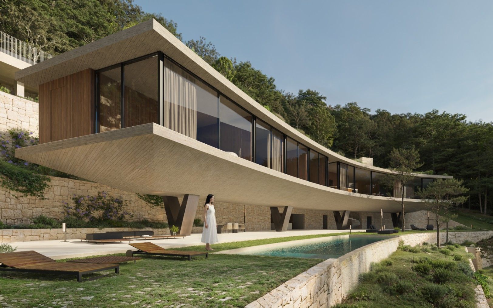 Avantgarde-Villa mit Meerblick auf funf Stuetzen – Foto 1