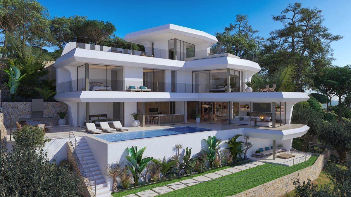 Moderne Design-Villa im Bau mit Meerblick – Foto 1
