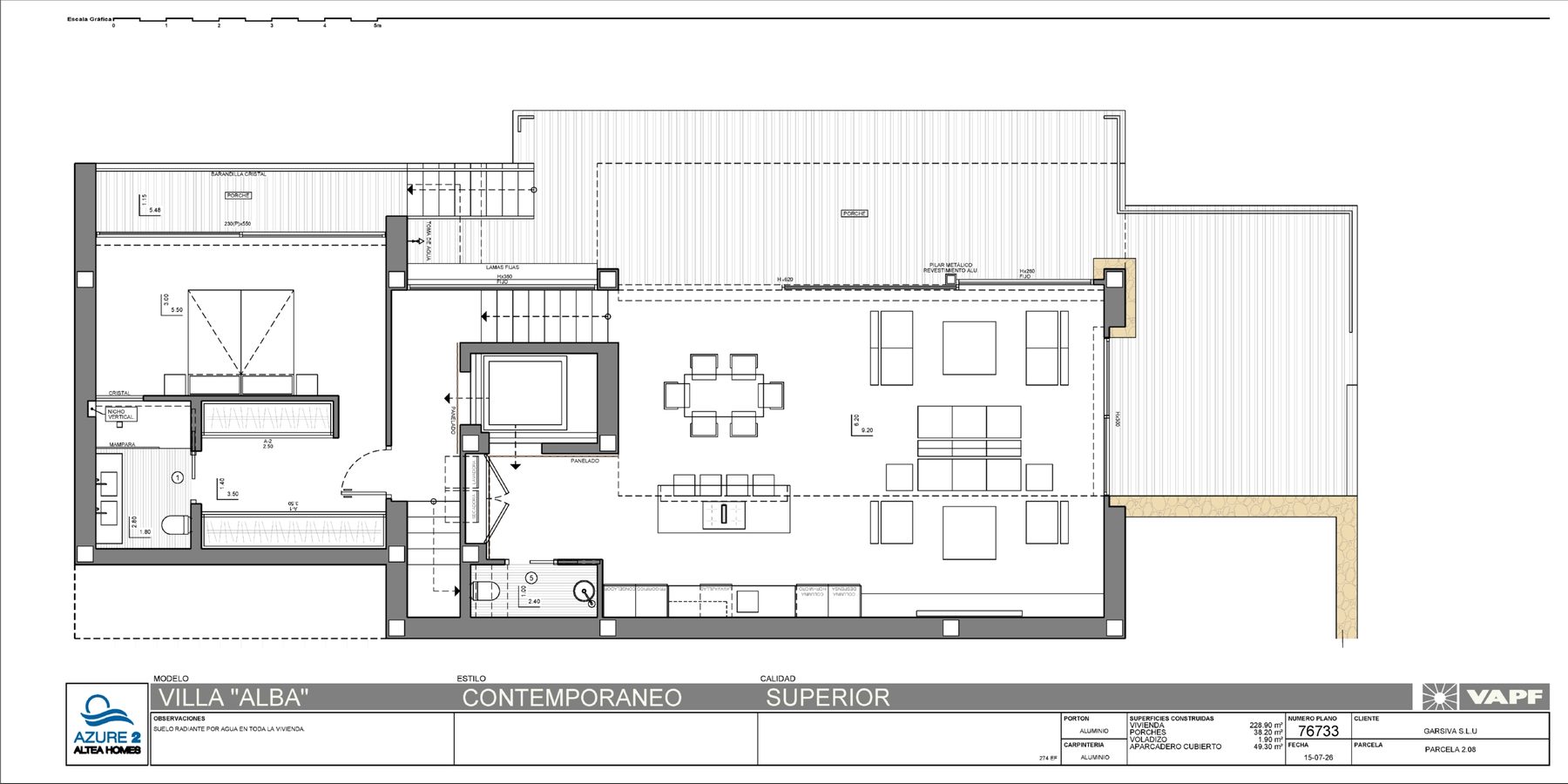 Grundriss 2 der Villa Alba