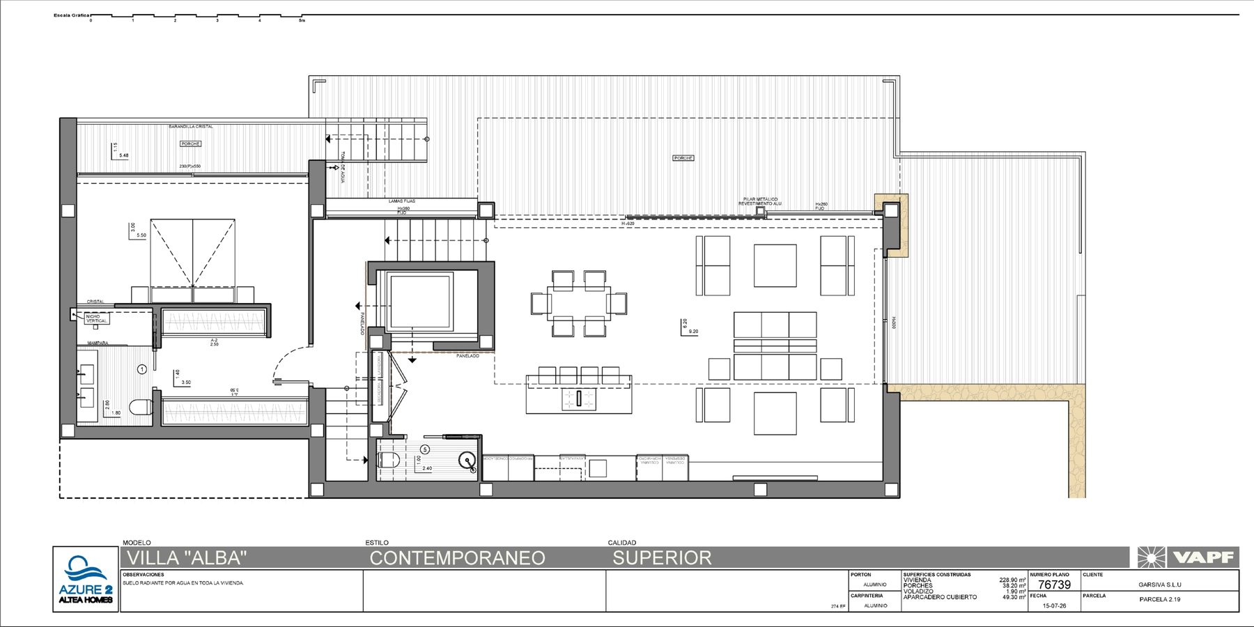 Grundriss 2 der Villa Alba
