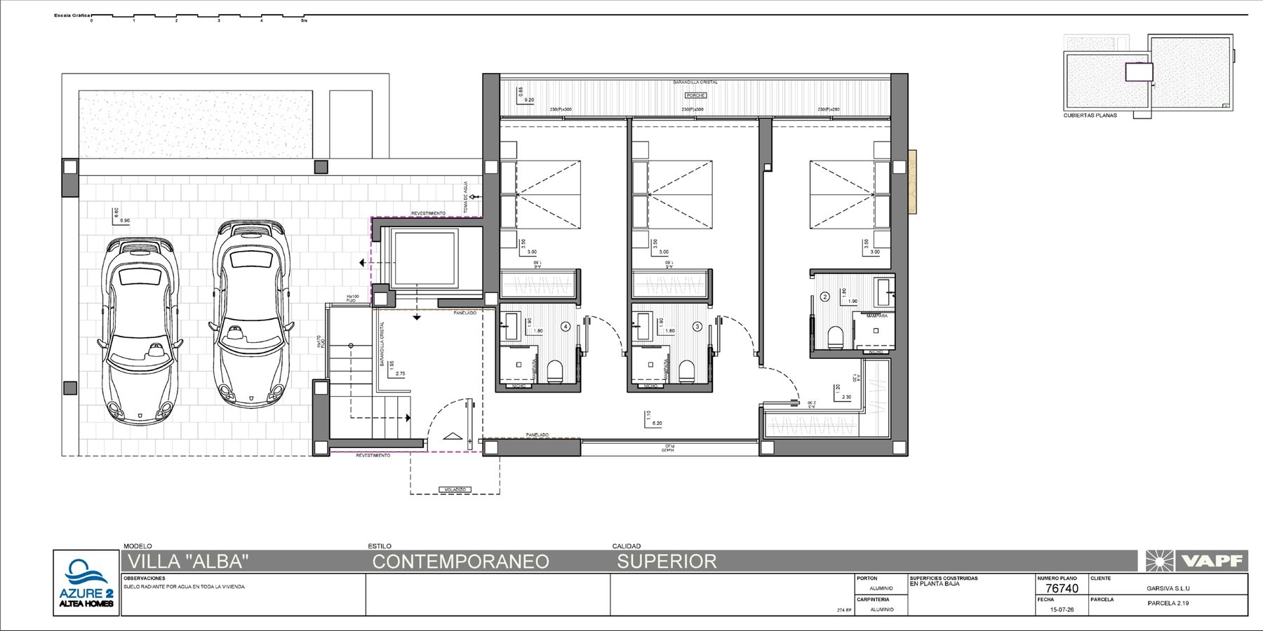 Grundriss 3 der Villa Alba