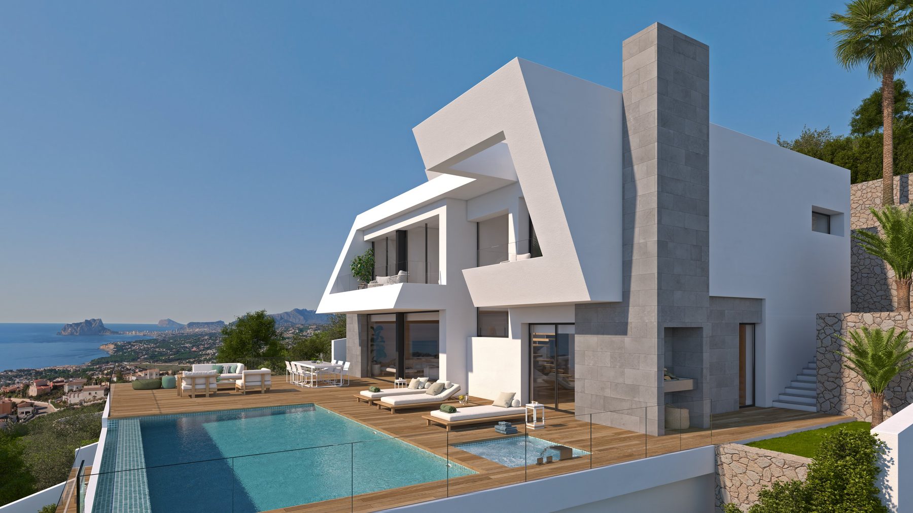 Side view of Villa Amanecer