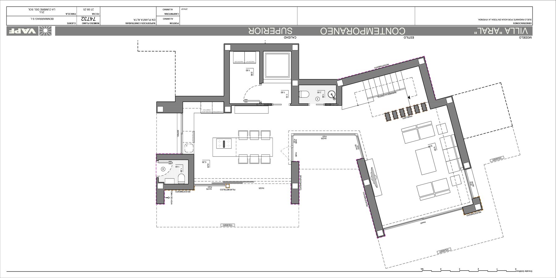 Grundriss 2 der Villa Aral