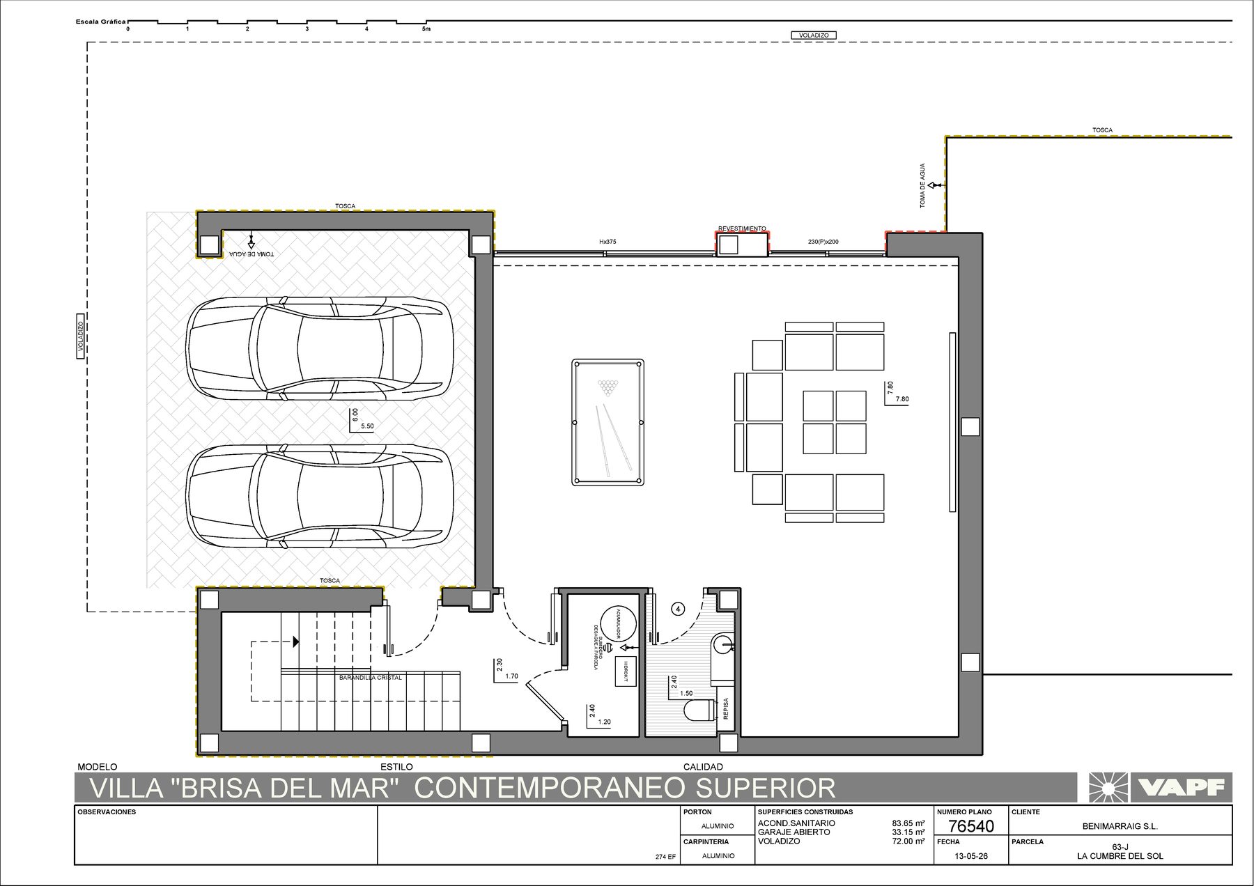 Grundriss 3 der Villa Brisa del Mar