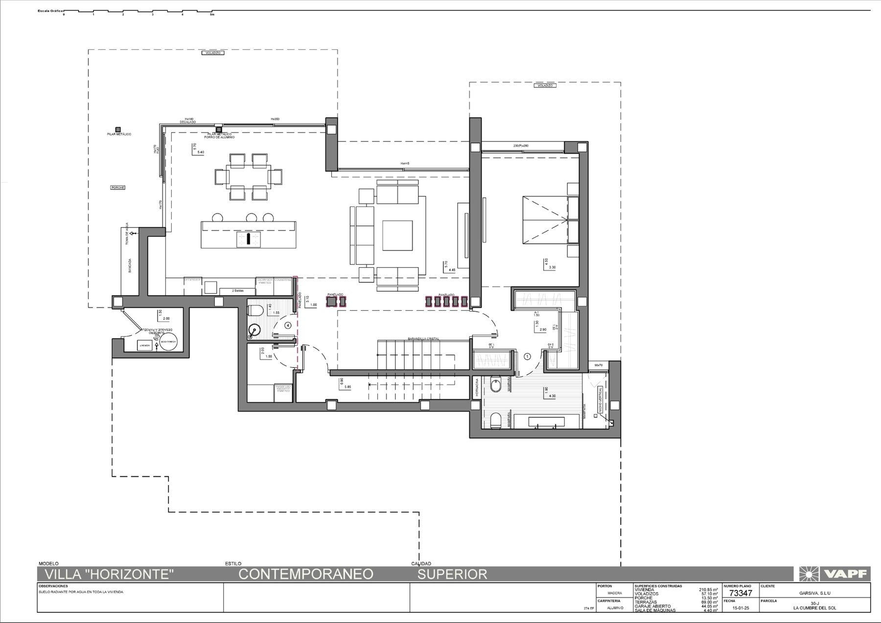 Grundriss 2 der Villa Horizonte