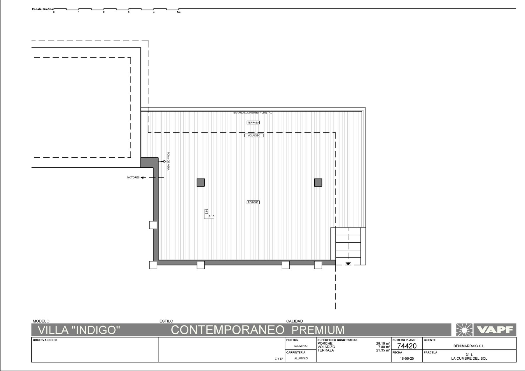 Grundriss 1 der Villa Indigo