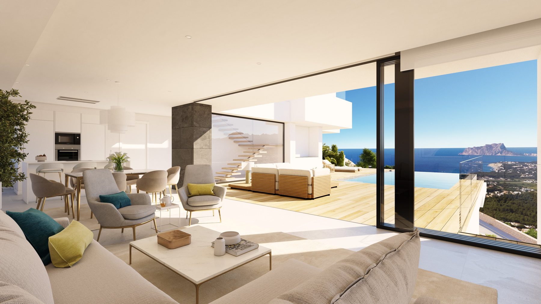 Spacious, light-filled interiors
