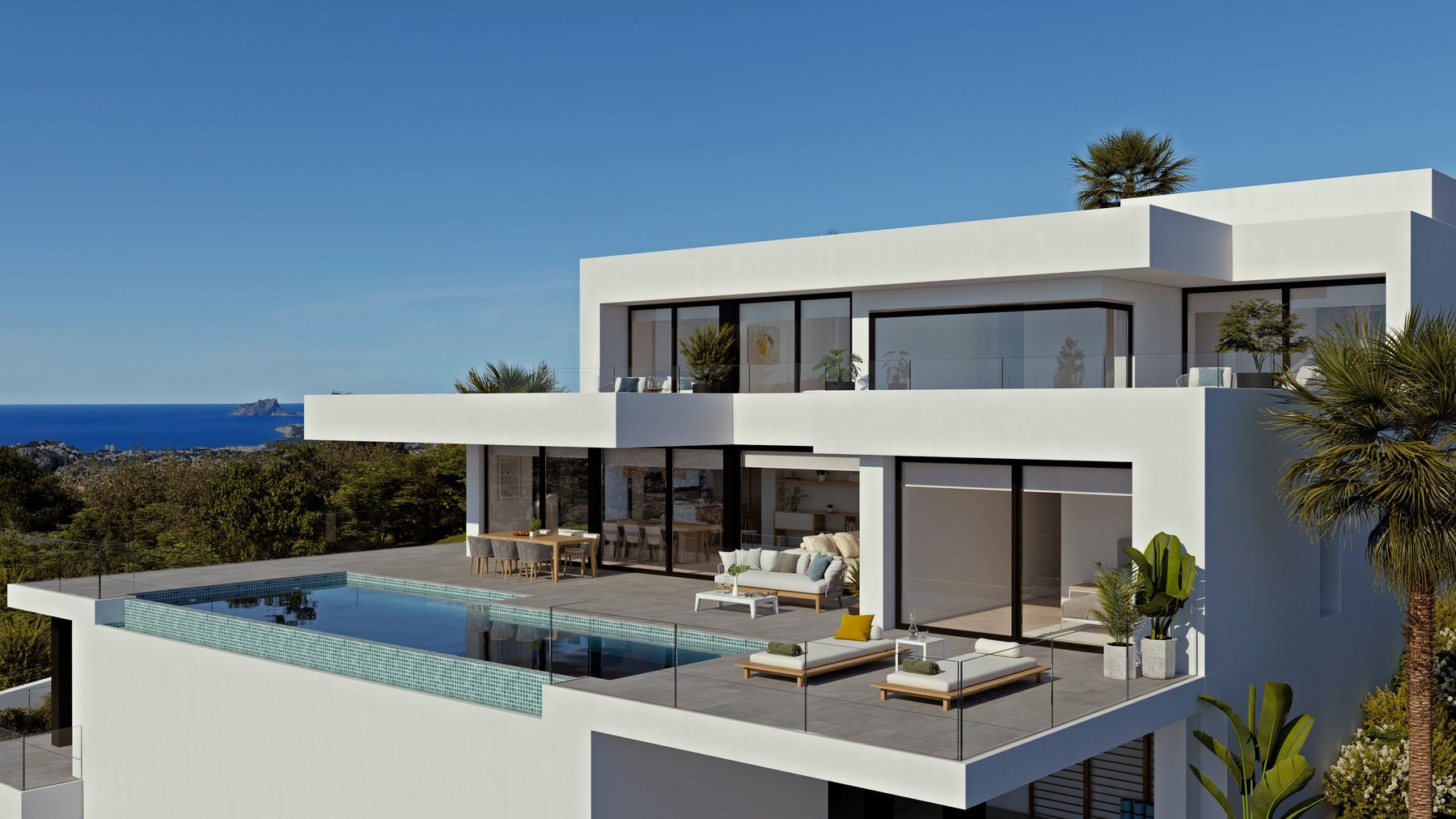 Luxury villa open to the outdoors