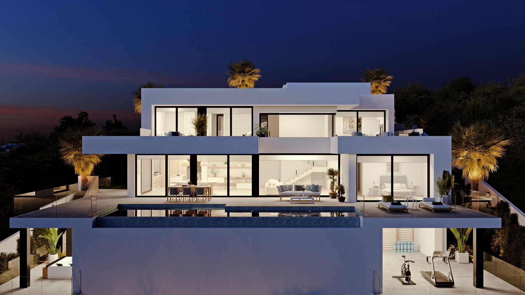 Luxury villa with modern design