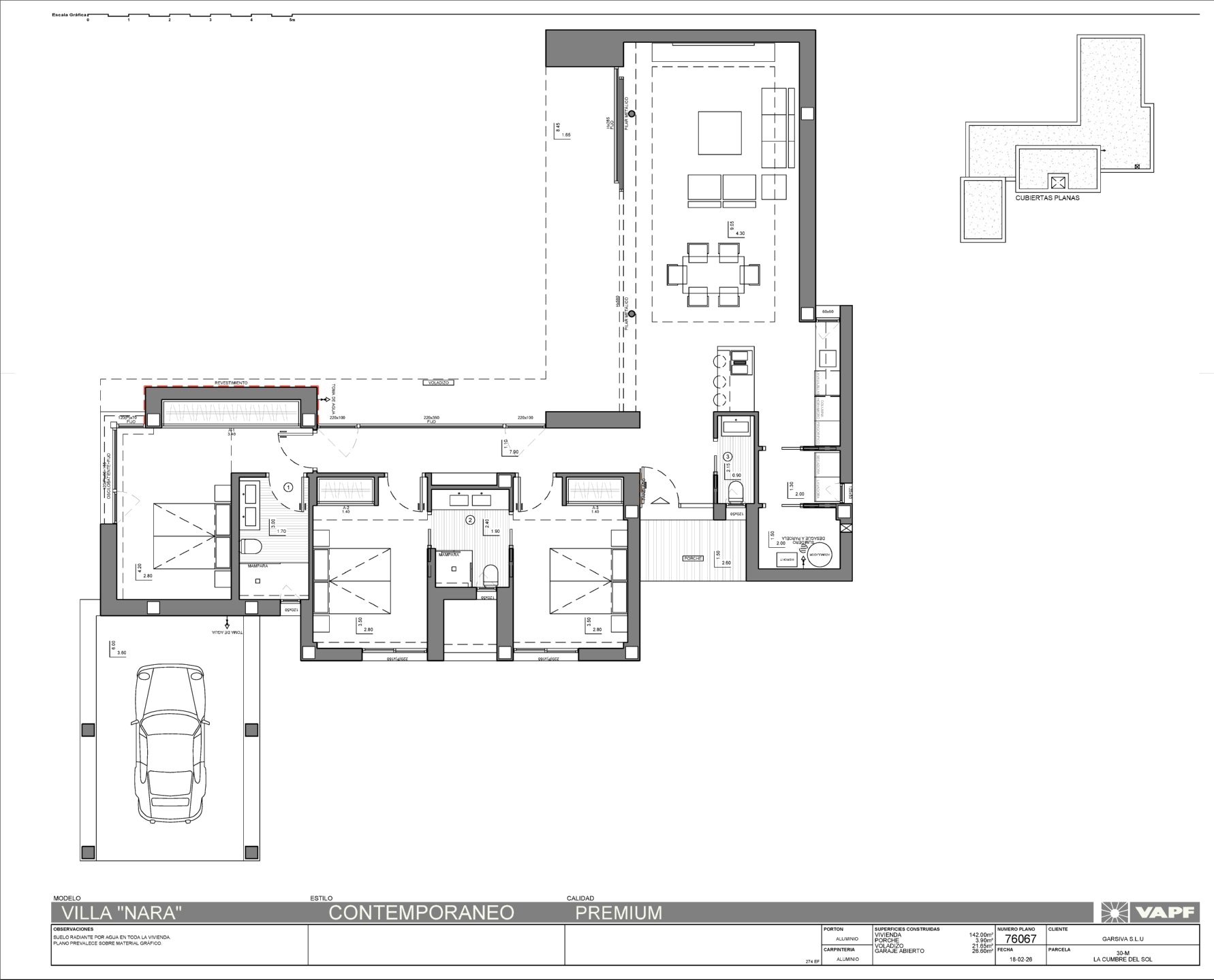 Grundriss 2 der Villa Nara