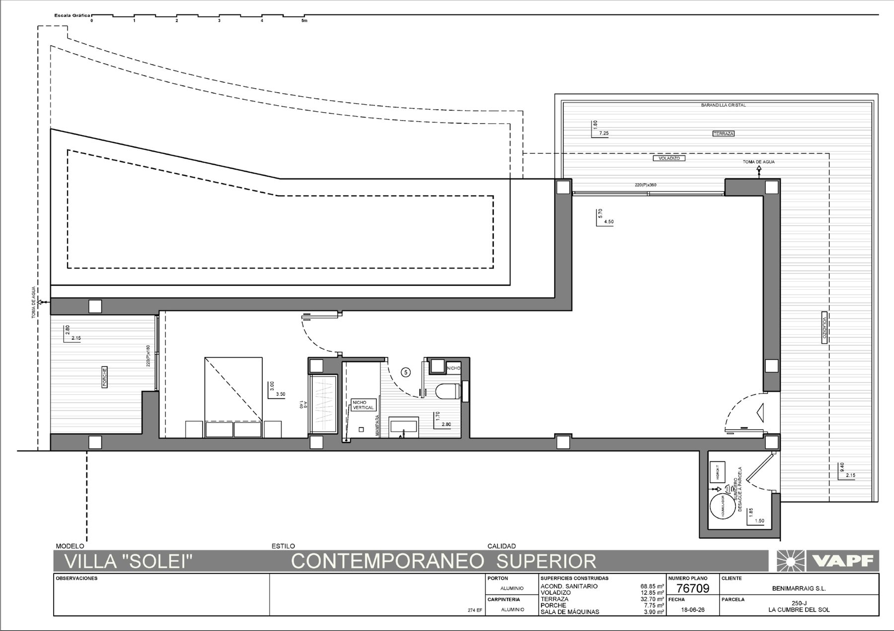 Grundriss 3 der Villa Solei