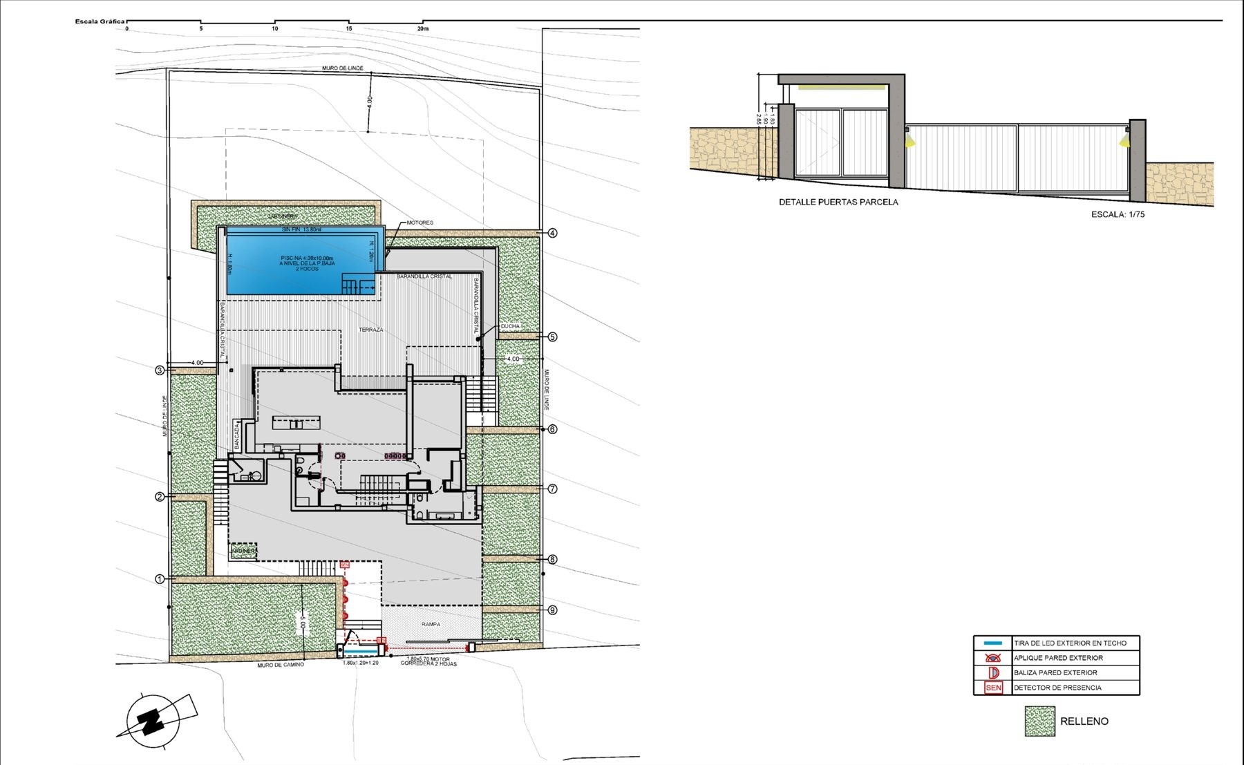 Plano 3 de Villa de diseño con orientación sureste