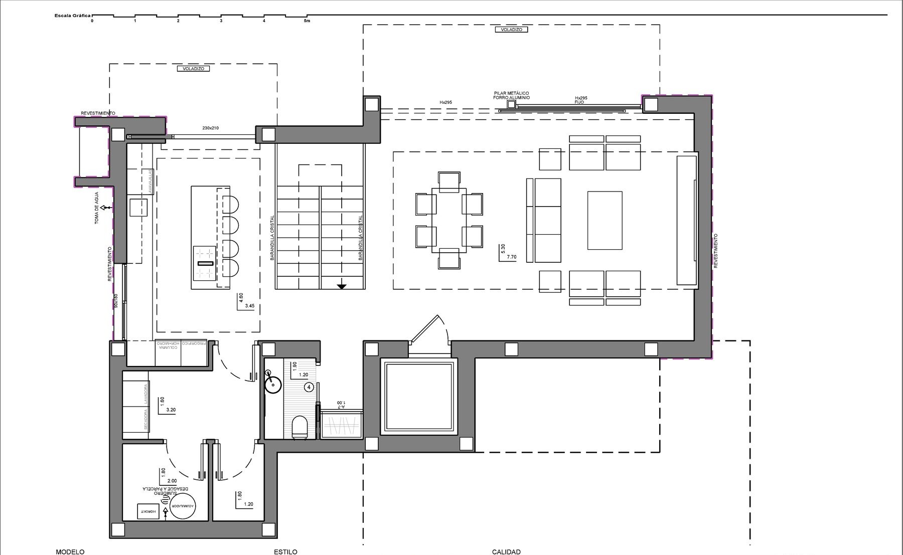 Rzut 2 – Willa z basenem infinity i panoramicznym widokiem na morze