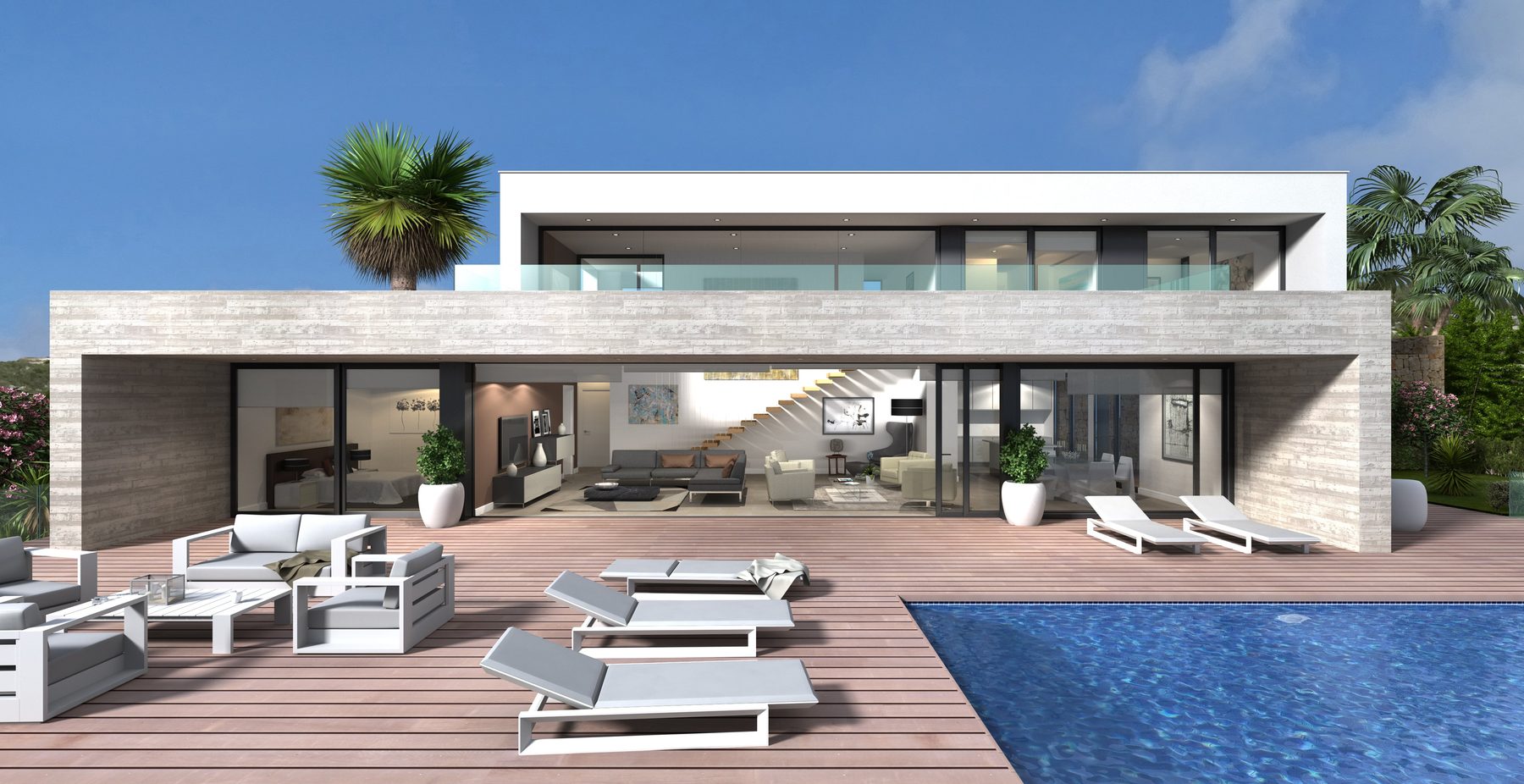 Geometry, light and water shape a contemporary way of living