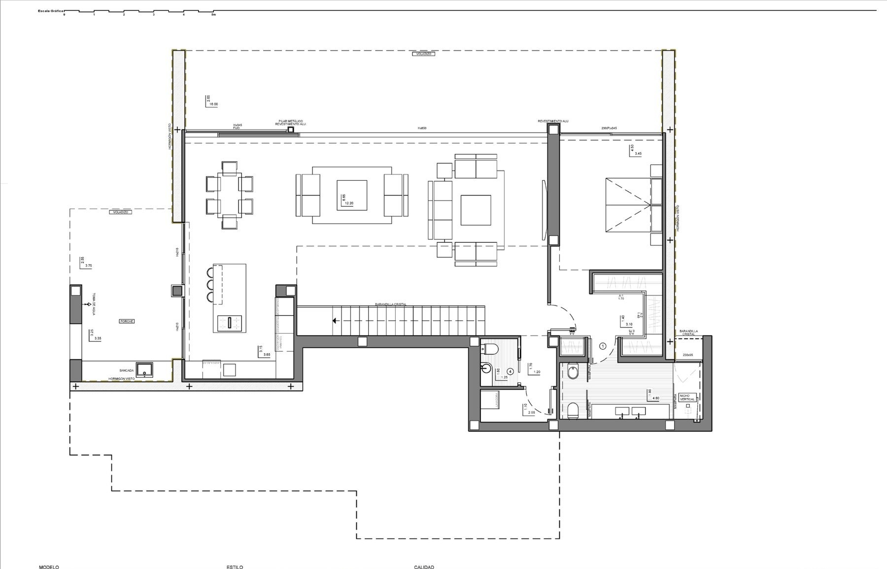 Plano 2 de Villa con piscina y vistas privilegiadas al mar