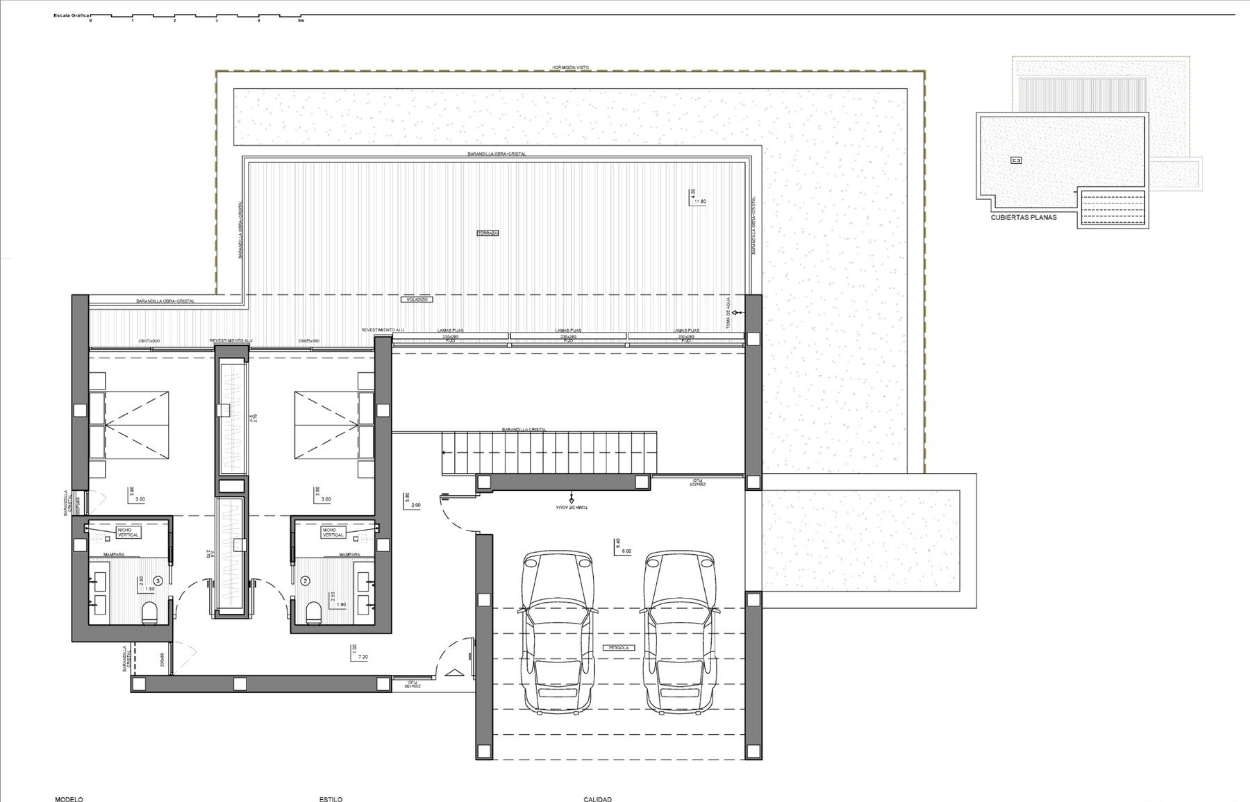 Plano 3 de Villa con piscina y vistas privilegiadas al mar