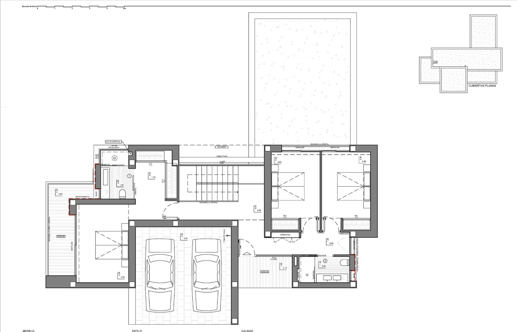 Plano 3 de Villa con vistas impresionantes