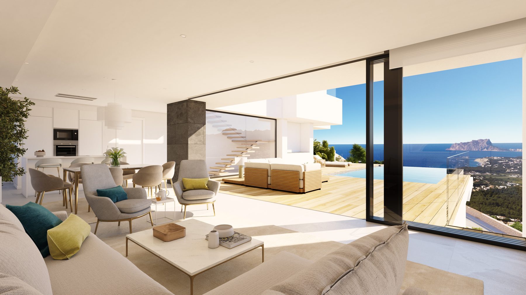 Spacious, light-filled interiors