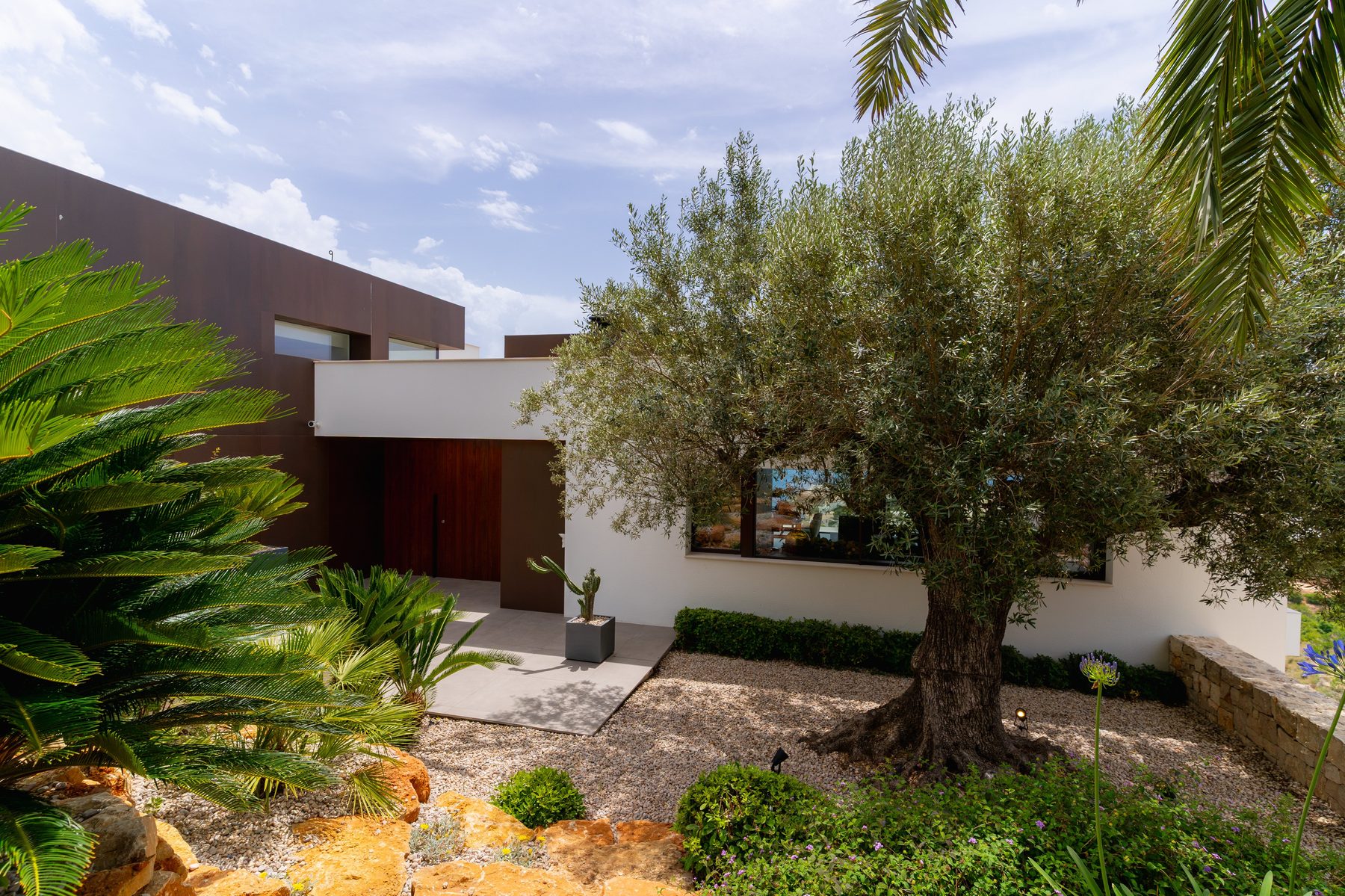 Mediterranean vegetation that shapes the first impression of the house