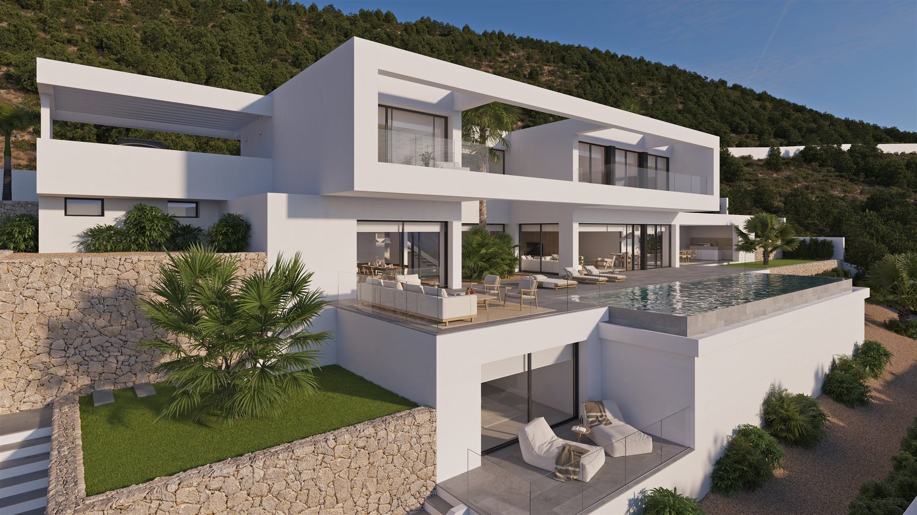 Sunny terraces, spacious interiors and a distinctive style