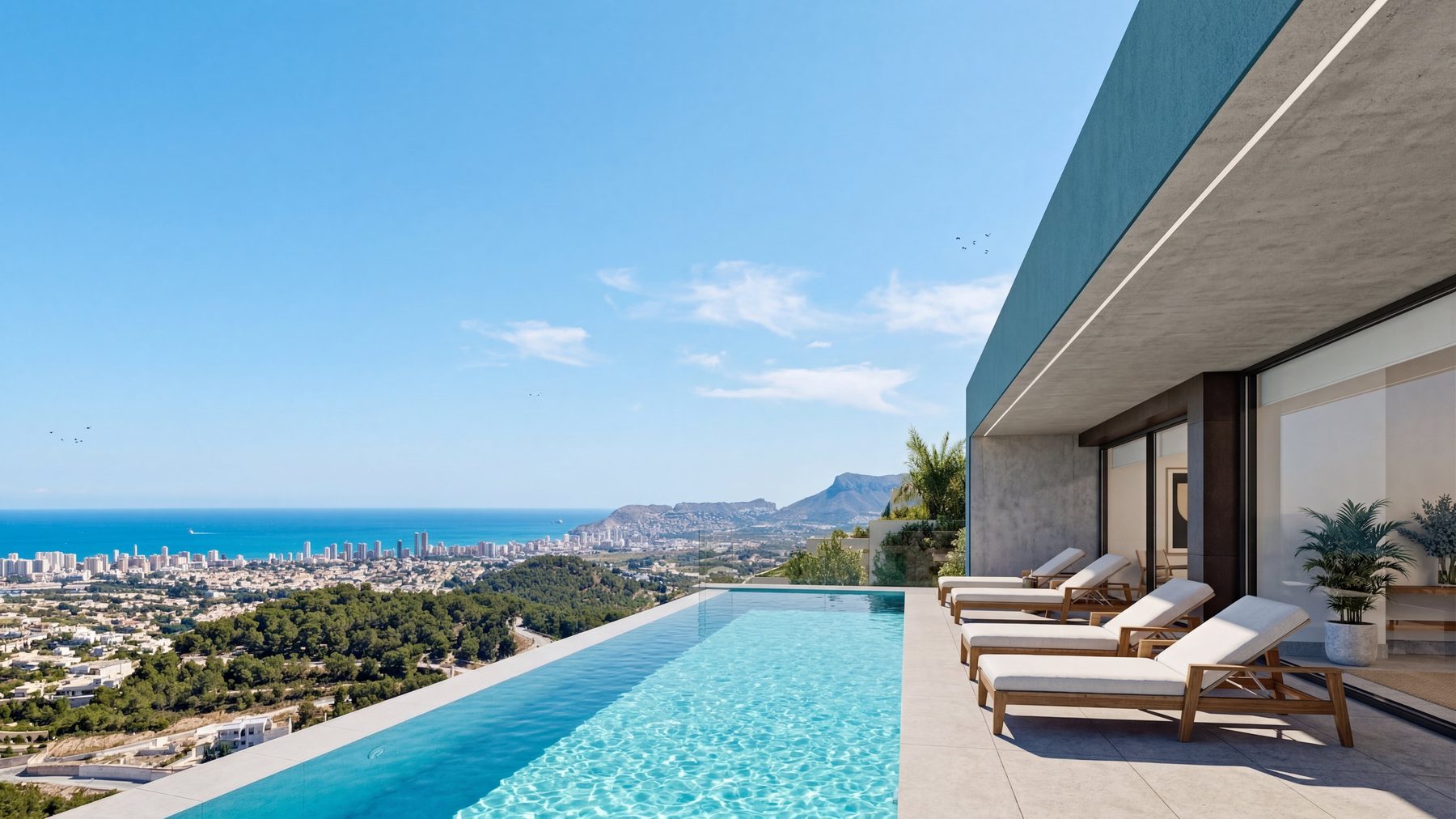 Una amplia terraza, abierta al entorno y pensada para vivir al ritmo del Mediterráneo