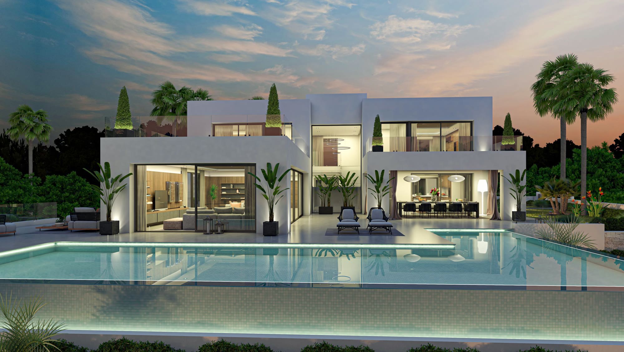 Moderne Villa mit Meerblick und Hallenbad in Las Rotas – Foto 1