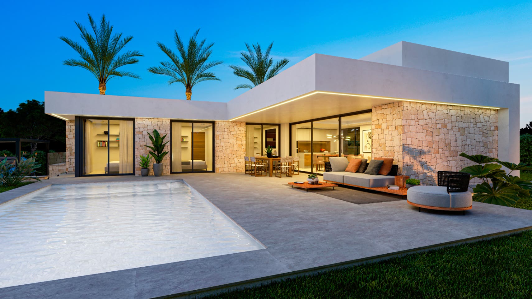 Eingeschossige Neubauvilla mit Pool in Jávea (zweite Villa der Anlage) – Foto 1
